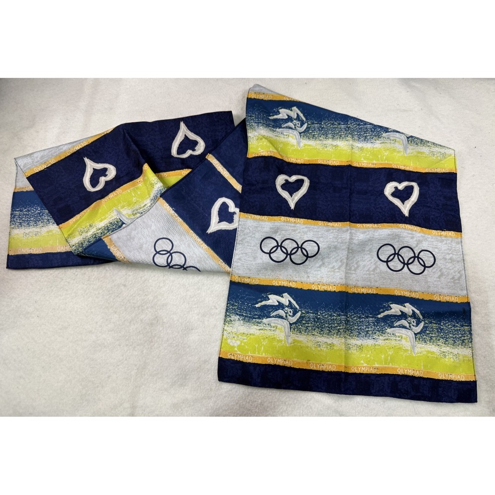RARE 2000 Sydney Olympics Silk Scarf 53"x13.5" The Millennium Collection